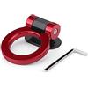 KIMISS ABS plastica auto gancio rimorchio gancio anello di traino barre di traino gancio decorazione universale 4 colori con chiave(Red /)