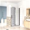 Other Porta Doccia per Nicchia 70 76 80 90 100 110 120 cm h.190cm Apertura Battente Pieghevole in Vetro Temperato Trasparente 5 mm Anticalcare Telaio Nero Opaco -