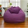 HORLSKI Grandi pouf per interni ed esterni, per adulti, impermeabili, a forma di pera, in poliestere, senza imbottitura, per soggiorno, giardino, viola, 90 x 110 cm