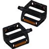 Daelesr 1 Paio Pedali per Bicicletta, Pedali Bici con Strisce Riflettenti, Antiscivolo pedali per Mountain Bike, 9/16 pedali in Fibra di Nylon Universale Ciclismo, 3 Cuscinetti Sigillati (Lega di alluminio)