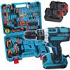 WYLBi Trapano Avvitatore Percussione con Kit Completo 54 in 1 Carica Rapida 2 Batterie