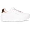 SKECHERS Uno Lite Metallic Mode Sneaker In Ecopelle Bianco - Donna - Bianco