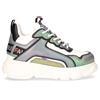 BUFFALO CLD Chai Sneaker In Ecopelle Bianco Nero Arcobaleno - Donna - Bianco Nero Arcobaleno