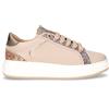 KEYS Sneaker In Ecopelle Con Platform Bianco Beige - Donna - Bianco Beige