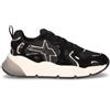 W6YZ Sarah Sneaker In Pelle E Tessuto Nero - Donna - Nero