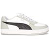 PUMA Caven 2.0 Sneaker In Ecopelle Grigio Chiaro Nero Bianco - Uomo - Grigio Chiaro Nero Bianco