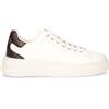 GUESS Sneaker In Pelle Ed Ecopelle Bianco Marrone - Donna - Bianco Marrone