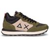 SUN68 Tom 2.0 Solid Mid Sneaker In Pelle E Tessuto Militare Scuro - Uomo - Militare Scuro