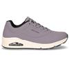 SKECHERS Uno Stand On Air Sneaker In Ecopelle Grigio Nero - Uomo - Grigio Nero