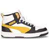 PUMA Rebound V6 Sneaker In Ecopelle Bianco Oro Nero - Uomo - Bianco Oro Nero