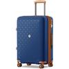 KONO Valigia Media in PP Rigida 65 cm - Trolley 20 kg Leggero Espandibile con Ruote 360° TPE, Portabicchieri Integrato e Serratura TSA (24, Marina Militare)