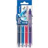 Pilot Penna roller FRIXION BALL CLICKER 07 Set2GB, custodia da 4