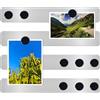 DUJEQM Lavagna Magnetica da Parete - 4 Pezzi di Strisce Magnetiche, Lavagna Magnetica Frigo con 10 Magneti Nero, Lavagnetta Magnetica Autoadesivo, Bacheca Magnetica per Calamite, Foto e Promemoria
