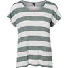 VERO MODA Vmwide Stripe S/L Top Ga Noos, T-Shirt Donna, Corona D' Alloro, S
