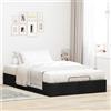 Iiaky 3310870 Struttura Letto Pouf Senza Materasso Nero 120x200 cm in Tessuto Letto Contenitore Matrimoniale, Letto Matrimoniale, Letto Idraulico,Letto Una Piazza e Mezza