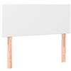 vidaXL Testiera Bianco a LED 100x5x78/88 cm in Similpelle