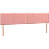 vidaXL Testiera a LED Rosa 200x5x78/88 cm in Velluto