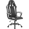 IlGruppone Sedia Gaming Adulto Professionale Similpelle Reclinabile con Braccioli Poltrona Ufficio Regolabile in Altezza Pistone Gas Gamer Portata 150 kg - Bianco