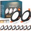 YindaLux Faretti Led da Incasso per Cartongesso, 5W 550LM IP44 Faretti LED Soffitto Dimmerabile, 3000K 4000K 6000K Regolabile Faretti da Incasso 230V Diametro Foro Ø65-75mm, Nero, Set di 10