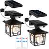 T-SUN 2 Pezzi Lampada Parete Solare Vintage Esterno, Lampada Solare da Esterno con Sensore di Movimento, Luci Solari da Giardino con 3 Modos Impermeabile IP65 per Giardino, Parete, Garage (Separata)
