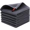 BW&HM Strofinacci Cucina Cotone Strofinacci da cucina Super Assorbente 33 x 33cm Set di 6 Grigio