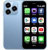 CatCalls Mini Smartphone sbloccato 4G, 3.0 pollici, 32 GB espandibile fino a 128 GB, doppia fotocamera, SIM, Android 10.0, WiFi, Bluetooth, Backup (XS15-Blue)