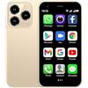 CatCalls Mini smartphone sbloccato 4 G telefono cellulare, 3.0 pollici, 32 GB espandibile fino a 128 GB, doppia fotocamera SIM, Android 10.0, supporto WiFi Bluetooth Backup telefono (XS15 Gold)
