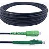 Elfcam® - Cavo Fibra Ottica con Armatura in Acciaio Corrugato LC/APC per SC/APC Simplex Monomodale, OS2 9/125µm, Nero (30M)
