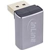 InLine Adattatore DisplayPort 1.4, angolo superiore 90°, DP maschio a femmina, compatibile 8K, 17291G