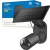 Tapo C411 KIT Telecamera WiFi Esterno ad Energia Solare, 2K 3MP, Batteria 6400mAh fino a 180 Giorni dopo una Singola Carica, Visione Notturna a Colori, Allarme Con Rilevamento del Movimento, IP65