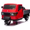 Triciclo Elettrico Piaggio Ape Car Per Bambini -Rosso