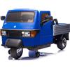 Triciclo Elettrico Piaggio Ape Car Per Bambini -Blu