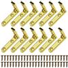 EMSea 12PCS Cerniere Piccole Cerniere Per Scatole Di Gioielli E Penne, Cerniera Pieghevole Da 90 Gradi Con Viti Di Montaggio In Lega Di Zinco, Oro