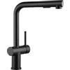 BONADE Rubinetto Lavello Cucina Nero, Miscelatore Cucina con Doccetta Estraibile, Rubinetto Cucina con 2 Tipi di Getti, Rubinetti Cucina Girevole a 360°, Fontana Lavello Cucina in Acciaio Inox