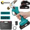 TKKEACE Cesoie elettriche da potatura senza spazzole Potatore da 500 W Forbici elettriche da giardino a batteria Taglierina per alberi da frutto per Makita 18 V Batteria - 2 battery