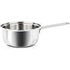 Barazzoni Casseruola manico lungo ø14 cm, Made in Italy, Capacità 0,9 lt, Acciaio Inox 18/10, Induzione+Gas. Triplo fondo. PFAS free. Linea Bonita