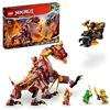 LEGO Ninjago 71793 Fire Heatwave Dragon Blocchi Giocattolo Presenti Ninja Car...