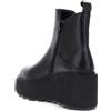 CafèNoir Tronchetti in pelle con zip e zeppa 7,5cm