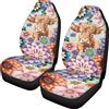 TOADDMOS Coprisedili antiscivolo per auto, solo sedili anteriori, stile bohémien, mandala, mucca delle Highlands, set di coprisedili per auto, decorazione per interni dell'auto
