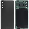 Senza Marchio KIT Copri Batteria + biadesivo + lente compatibile per SAMSUNG GALAXY A7 (2018) SM-A750F A750 n.1 retro Posteriore Back Cover Retro Scocca + adesivo + lente con cornice (nero)