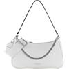 GUESS Yesenia Shoulder Bag, Borsa a Tracolla Donna, Bianco, Taglia Unica