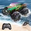 Charmofun Anfibio Macchina Telecomandata 4WD Monster Truck Telecomandato con Luci e 2