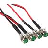 Qiilu QL00831 4 Pz 12 v 8mm Pannello LED Pilot Dash Spia Lampada Indicatore Auto Car Van(Green)