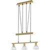 Trio Leuchten Trio 371010308 Levisto Sistema di Faretti LED da Soffitto a 3 Luci, in Ottone Opaco e Vetro