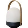 Lumisky Portaspazzolino senza fili e solare manico bambù naturale LED bianco caldo dimmerabile AURA H27cm