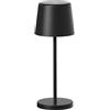 Lumisky Mini lampada da tavolo touch wireless in alluminio nero LED MINI BLACK bianco dimmerabile H22cm