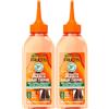 Garnier Fructis Hair Drink Papaya Balsamo Lamellare Riparatrice per Capelli Danneggiati Azione Districante Extra Lucentezza Senza Siliconi - 2 flaconi da 200 ml