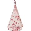 Clayre & Eef Strofinaccio Ø 80 cm Bianco Rosa Cotone Rotondo Renne Asciugamano da cucina