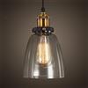 LIGKIN Lampada a Sospensione Industriale Vintage Lampadario in Vetro E27 Lampada a soffitto Paralume in Vetro Illuminazione a Soffitto per camera da letto Soggiorno Ristorante Loft