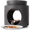 Yeerockal Bruciatore di Incenso Lampada Profumata 2 in 1 con Filtro e Ciotola per Aromaterapia e Decorazione (nero)